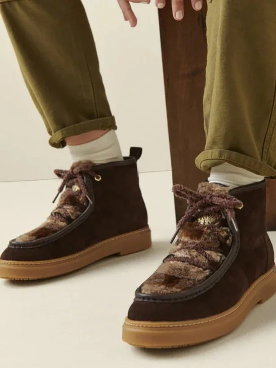 Cole Haan Summit Chukka Boots Shearling Lined Brown Women’s 6 NWOT - Picture 5 of 13